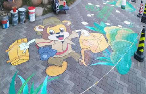 绍兴夏季画地面彩绘会遇到的问题