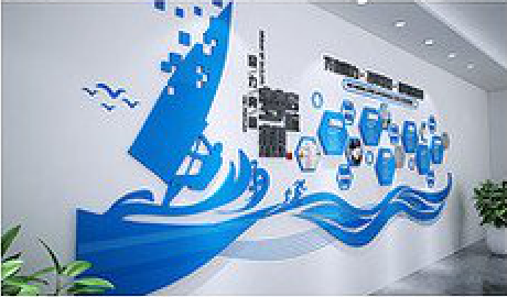 绍兴海浪主题文化墙如何设计？