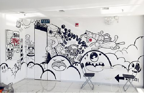 绍兴手绘墙并非传统涂鸦。